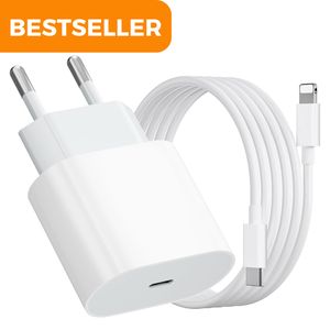 20W Schnellladegerät + 1 Meter USB-C Kabel 20W set für Original iPhone 11 / 12 / 13 / Pro / Max Ladegerät Netzteil Adapter