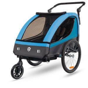 TIGGO VS 2 in 1 Kinderanhänger Jogger mit FederungFahrradanhänger Buggy für 1-2 Kinder 360° Drehbar