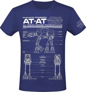 Star Wars T-Shirt Herren AT-AT - Schematic blau L
