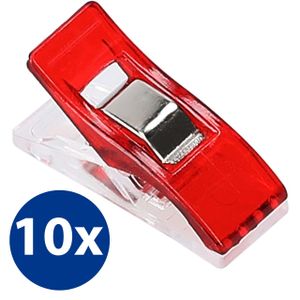 10x Stoffklammern Nähklammern Nähclips WonderClips Nähzubehör in Rot