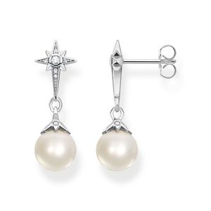Thomas Sabo H2118-167-14 Ohrringe Damen Perle mit Stern Sterling-Silber