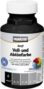 Primaster Voll- und Abtönfarbe 250 ml schwarz matt