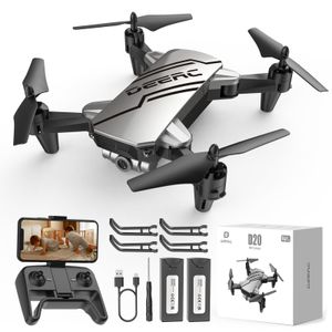 DEERC D20 Drohne mit Kamera HD 720P für Kinder,Faltbar RC Mini Quadcopter mit FPV WiFi Live Übertragung,2 Akku lange Flugzeit,Flugbahnflug,Höhenhaltun