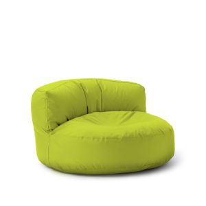 Lumaland "Interior Line" Outdoor Sitzsack-Lounge, Rundes Sitzsack-Sofa für draußen, 320l Füllung, 90 x 50 cm, Apfelgrün