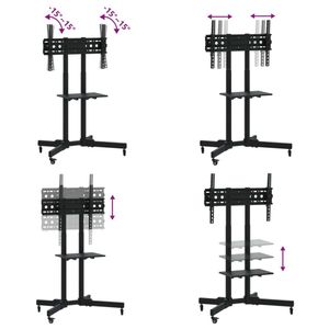 vidaXL TV stojan na kolieskach 32-70 palcová obrazovka Max VESA 600x400mm 50kg