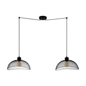 EGLO Pendelleuchte Pompeya, Hängelampe Vintage, Industrial, Retro, Hängeleuchte aus Stahl, Esstischlampe, Wohnzimmerlampe hängend in Schwarz, E27