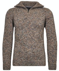 Ragman H-Sweatpulli Pulli  Zipp braun meliert