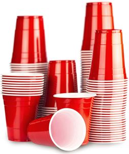 50x rote Partybecher - Red Cups mit 16 oz (475 ml) - rote Becher zum Beer-Pong spielen - Bier-Pong - Trinkbecher