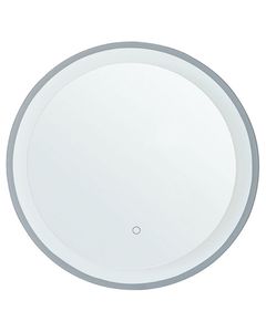 BELIANI Wandspiegel 58 cm mit LED Beleuchtung Rund Antibeschlagsystem Touch Sensor Badezimmer Modern