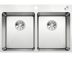 Blanco Doppelspüle Küchenspüle ANDANO 340/340-IF/A Seidenglanz Edelstahl 525248