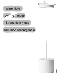 Tischlampen, Touch-Dimming, USB-Ladefunktion, Grund weiß