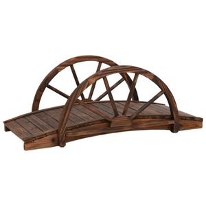 vidaXL Gartenbrücke mit Rad-Design 99x50x38 cm Massivholz Tanne