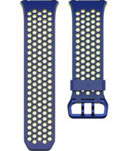 fitbit - Ersatz-/Wechselarmband - Ionic - Accessory Sport Band - Blue - Yellow - Small - FB164SBBUS