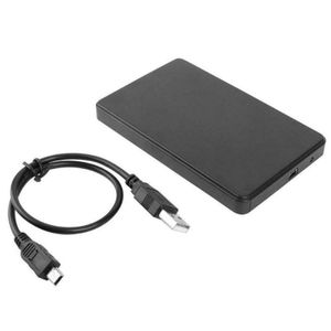 USB 2,0 5 Gbit/s 2,5 Zoll SATA externer Verschluss HDD -Festplatten -Fallbox für PC-Schwarz-Größen: USB 2.0