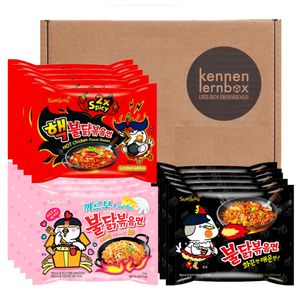 Samyang BULDAK Ramen Combo | Starter Box | 5 balení Hot Chicken & 5 balení Carbonara & 5 balení 2x Spicy