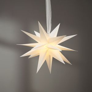 Gwiazda wisząca biała 3D DECEMBER 43 cm
