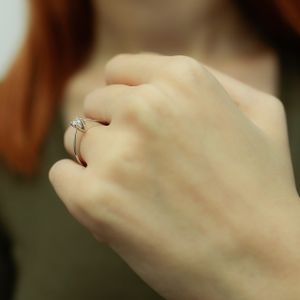 0,23 Carat Solitär Diamantring 14 Karat Weißgold - 51 (16,20 mm)
