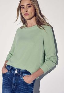 Street One Langarmshirt 'Kuscheliges Shirt', A322953, milky green, Gr. 38