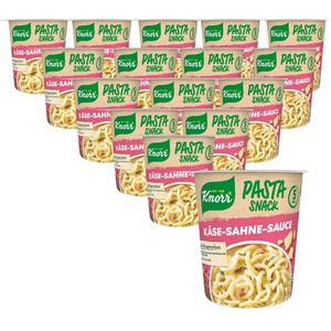Knorr  Pasta Snack Käse-Sahne-Sauce leckere Instant Nudeln ohne geschmacksverstärkende Zusatzstoffe 71 g