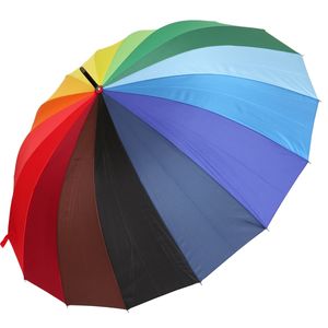 Großer Regenschirm Regenbogen XXL Stockschirm Partnerschirm Portierschirm Multicolor