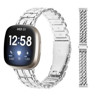 INF 20 mm universelles Ersatzuhrenarmband für Fitbit Versa4/Versa3 Silber