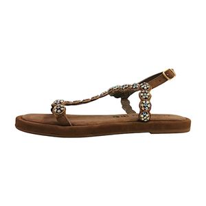 Lazamani Damen Sandalette in Braun, Größe 39