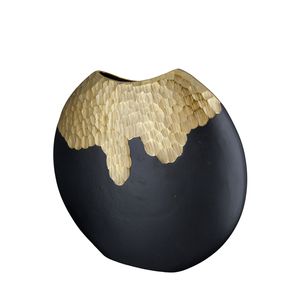 Gilde Alu Vase rund  Favo  69158