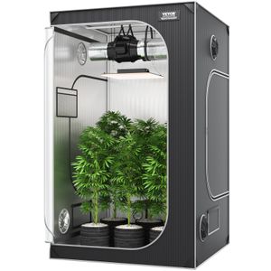 VEVOR grow box 120x120x200cm wewnętrzny namiot do uprawy, hydroponiczna półka z oknem i drzwiami