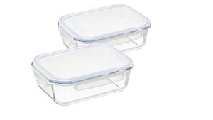 Glas Frischhaltedose Set mit Deckel - 4x Vorratsdosen  - auslaufsicher hitzebeständig kältebeständig - Glasbehälter Boxen