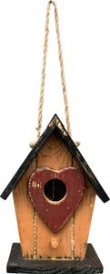 Nistkasten Holz Vogelhaus Nisthöhle bunt EMA Vogel 16x12cm H22cm Garten Deko