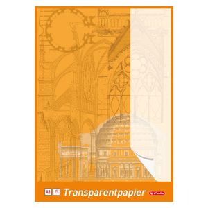 Herlitz Transparentpapierblock DIN A3 65 g/qm weiß 25 Blatt