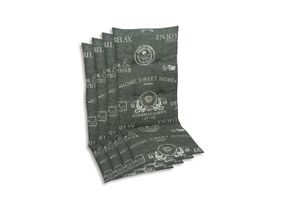 GO-DE Textil, Sesselauflage Mittellehner, 4er Set, Farbe: grau, Maße: 108 cm x 48 cm x 5 cm, Rueckenhoehe: 60 cm