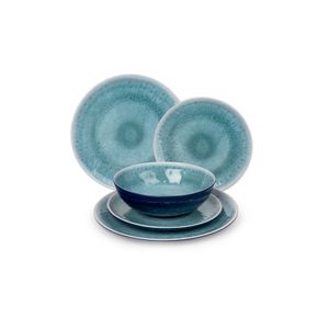 12-teiliges Melamin Geschirrset "Deep Water" Campinggeschirr Outdoor Set Campingteller