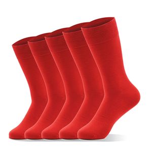 10 Paar Socken aus Bambus rot Größe 43-46