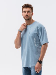 Ombre Clothing Herren Übergröße T-Shirt Volker blau s