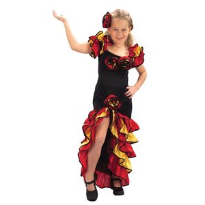 Bristol Novelty - Kostýmové šaty pro dívky BN530 (L) (Černá/červená/žlutá)