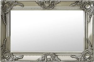 Prolenta Premium - Wandspiegel im Barock-Stil 60x40 cm Silbern