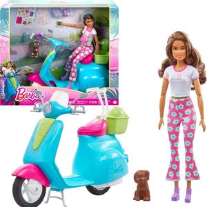 Barbie-Puppe Holiday fun on scooter + Zubehör
