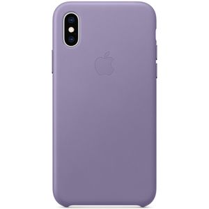 Apple iPhone Xs, iPhone X Hülle - Echtleder - Hard Case,Backcover - Violett