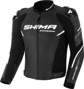 SHIMA Bandit 2.0 perforierte Motorrad Lederjacke, schwarz/weiß, 52 SHIMA Bandit 2.0 perforierte Motorrad Lederjacke, schwarz/weiß, 52