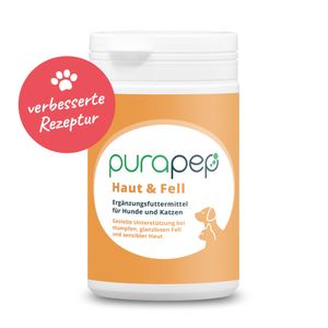 purapep Haut & Fell Pulver Ergänzungsfuttermittel für Hunde und Katzen 100g