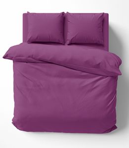 Uni Bettwäsche 200x200 cm lila violett Doppelbett Einfarbig Renforce Baumwolle