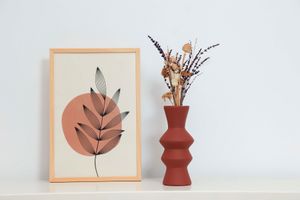 Evila Originals, Zigas - Tile Red, váza, Tile Red, 100 % CERAMIC, 13 x 13 x 25 cm