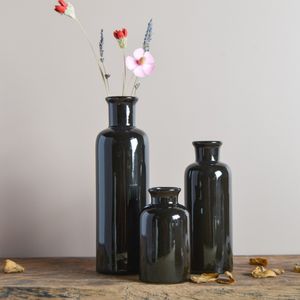 Vasen, Keramik Vase, 3er-Set Dekovase, Blumenvase, 7,2/19/25,2 cm hoch, Tischvase, Pampasgras-Vase, Moderne Deko, Getrocknete Blumenbehälter