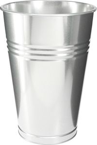 Wazon dekoracyjny srebrny metalowy stożkowy 38,5cm salon przedpokój ślub