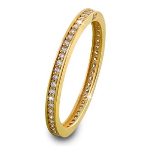 GoldDream Gold Ring 8 Karat Zirkonia weiß Kreis Gr.58 333er Gelbgold GDR504Y58