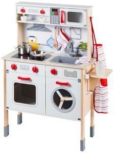 Kidland Spielküche mit Waschmaschine, höhenverstellbar, inkl. Zubehör