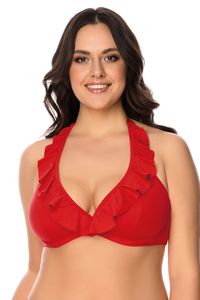 Vivisence bikini bh dame bademode 3220 gepolstert hergestellt in eu neckholder, rot, 80d