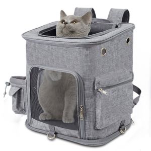 Freetoo Haustierrucksack,Tiertransporttasche, Haustier Backpack faltbar, mit Mesh für mittelgroße Hunde Katzen, Welpen Rucksack Träger tragbare Reisetasche zum, Reisen im Freien