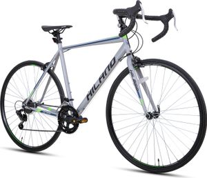 HILAND 28 Zoll Rennrad Herren, 12 Gänge Shimano Geschwindigkeiten, Stahl 700c City Commuter Fahrrad Damen,50cm Rahmenhöhe,Silber